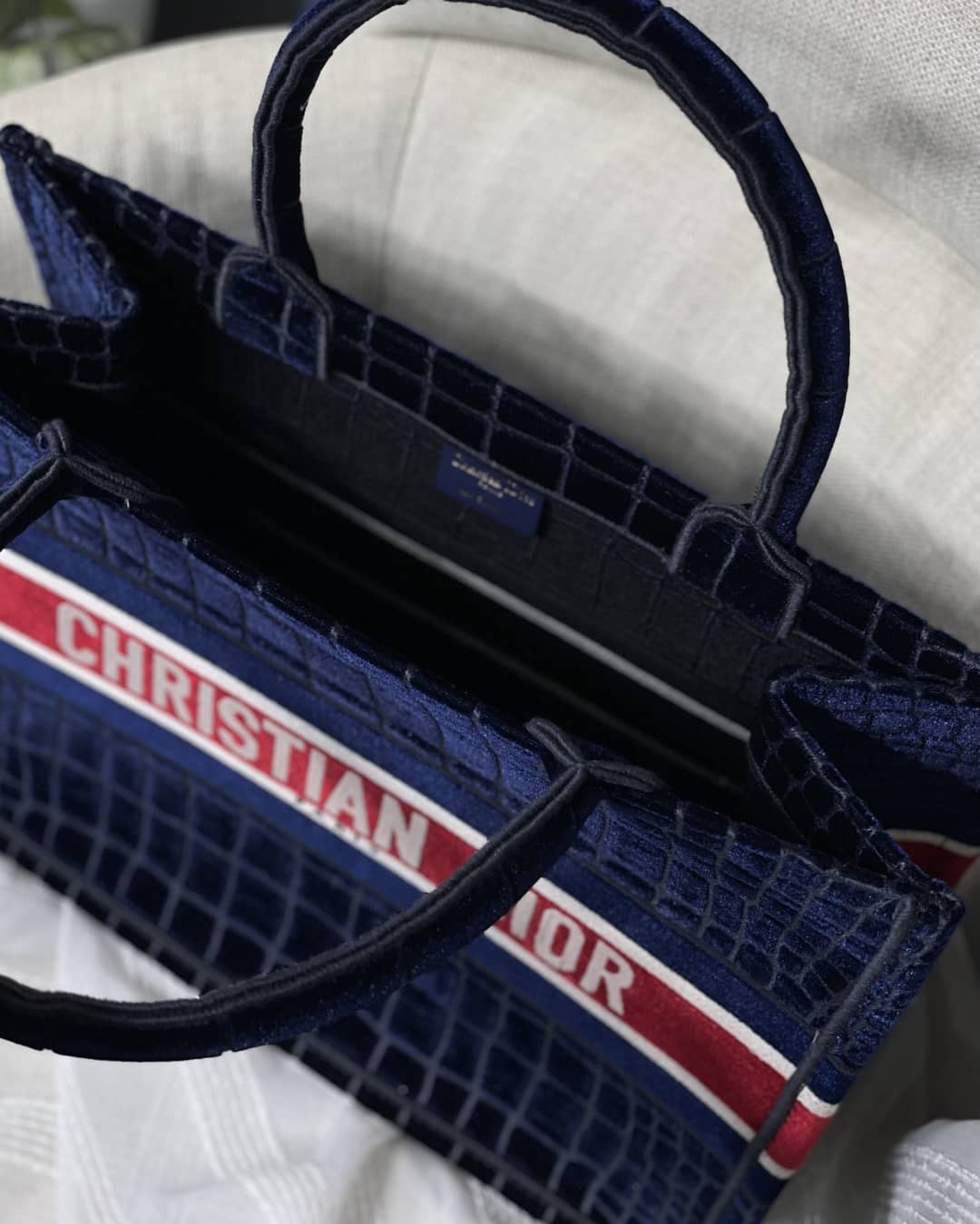 Chr1st1an D10r CD Book Embroidery Replica Tote