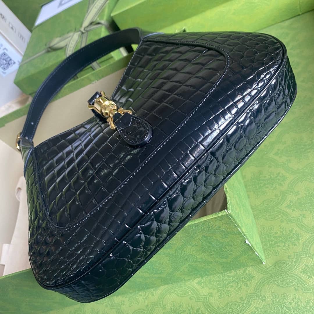 Gvc*1 GG Jackie 1961 Small Hobo Shoulder Bag Replica Black 636709