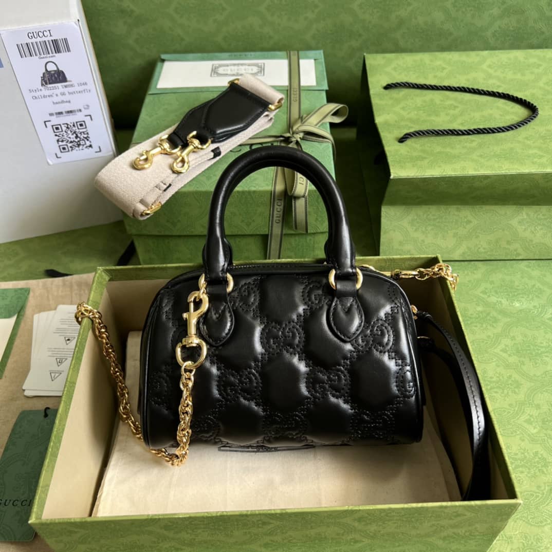 Gvc*1 GG Matelassé Leather Top Handle Shoulder Bag 702251 Replica
