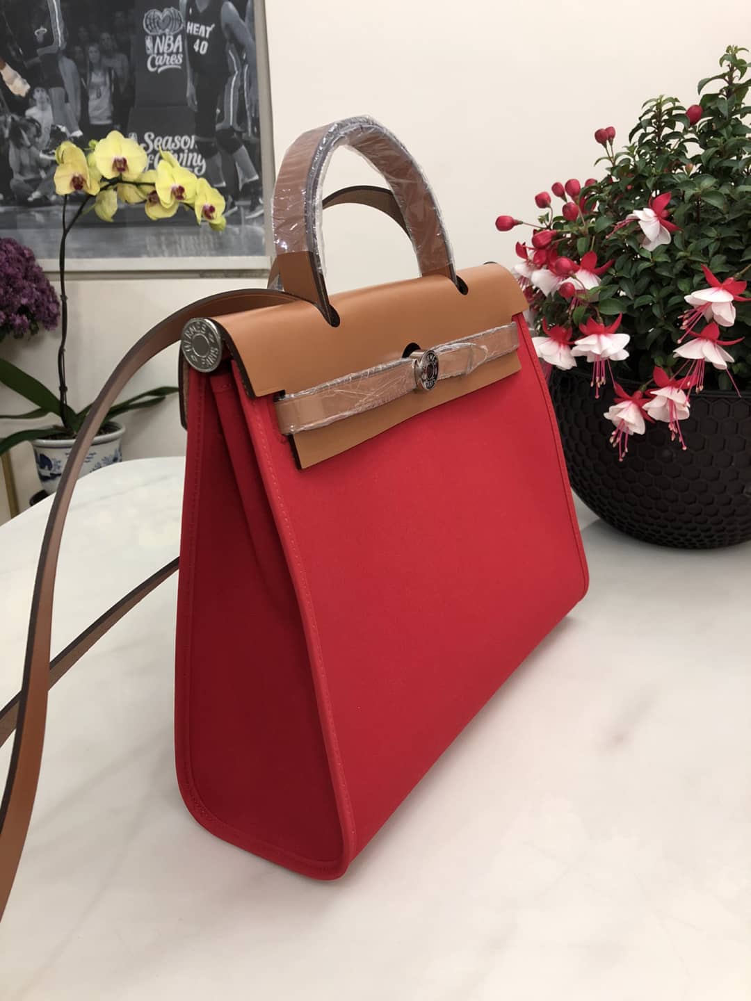H**me5 Bag Replica 31 Canvas Leather HerBag