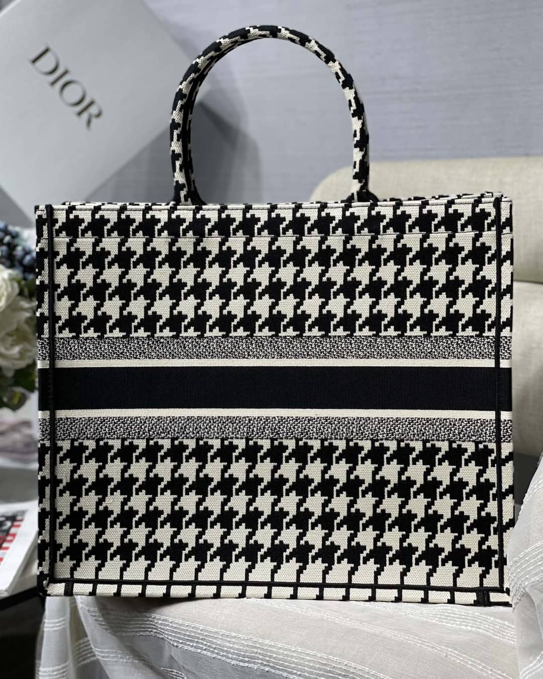 Chr1st1an D10r CD Book Embroidery Replica Tote