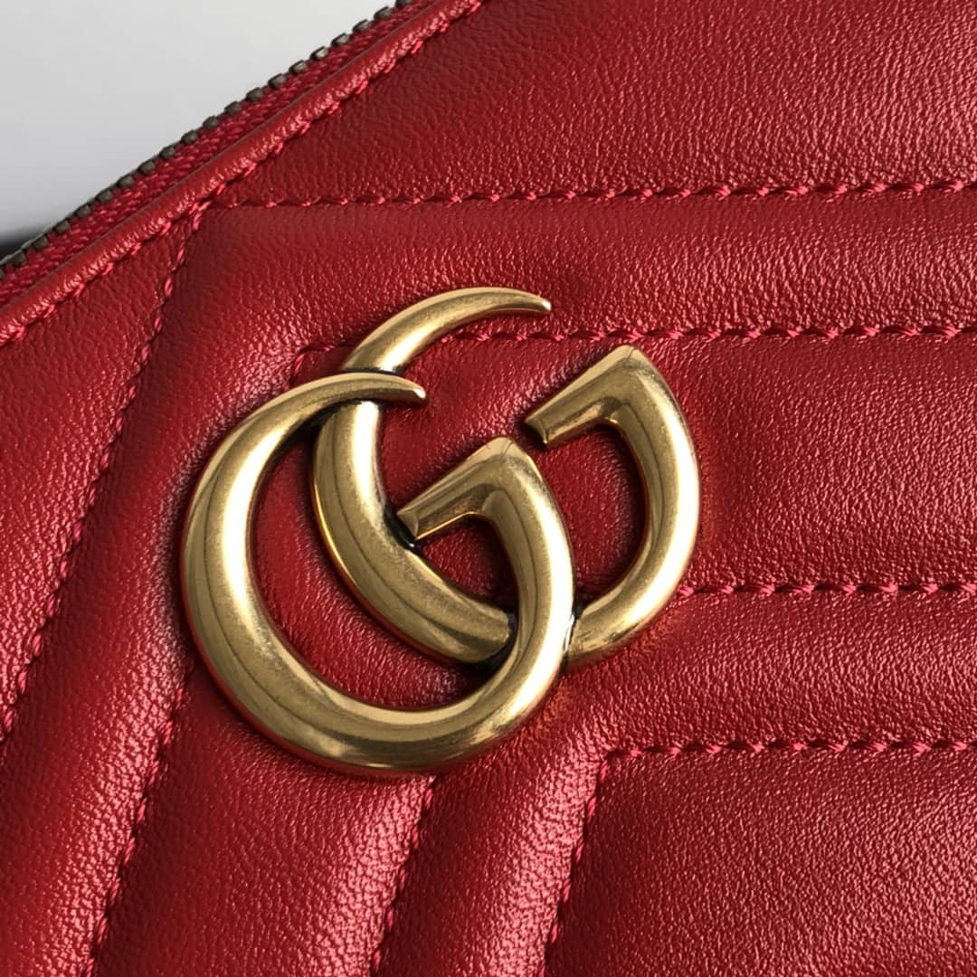 Gvc*1 GG Marmont Quilted Vanity Bag Replica Red 625690