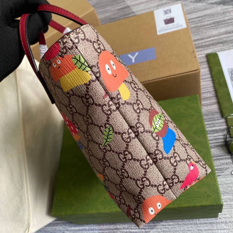 Gvc*1 Children GG Svp*me Canvas Replica Tote Brown 410812