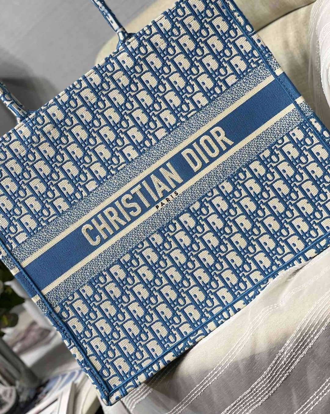 Chr1st1an D10r CD Book Embroidery Replica Tote