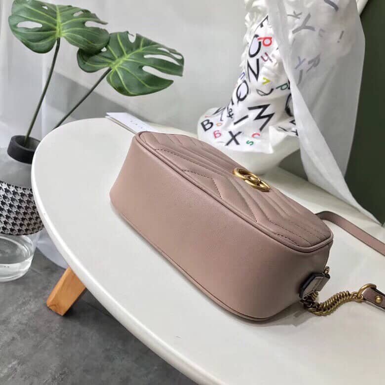 Gvc*1 GG Marmont Matelassé Mini Bag Replica Pink 448065