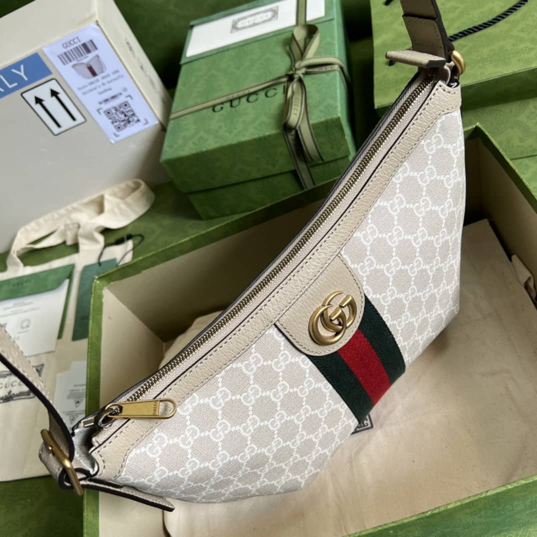 Gvc*1 Ophidia Small GG Svp*me Canvas White 598125 Replica Shoulder Bag