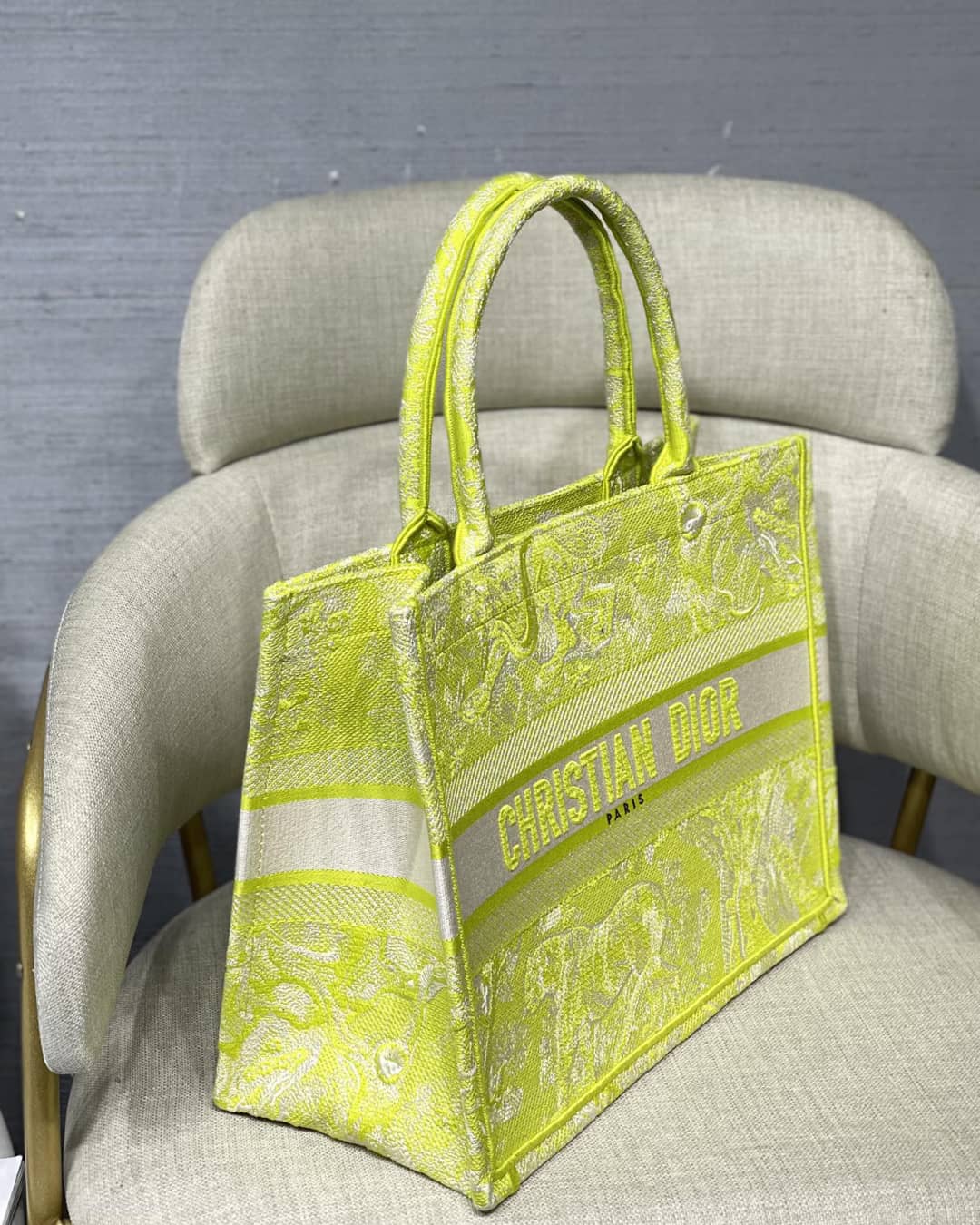 Chr1st1an D10r CD Book Embroidery Replica Tote