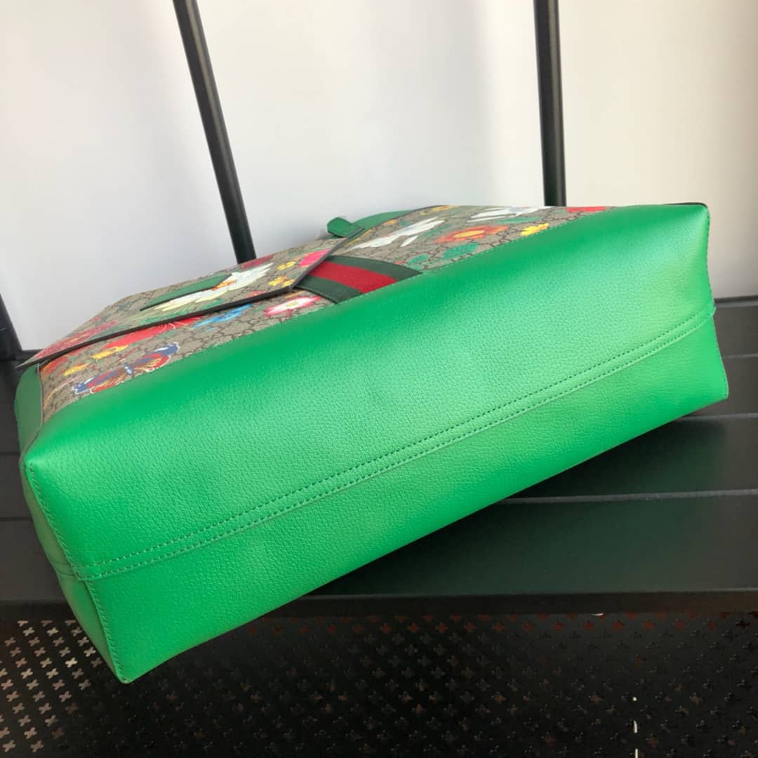 Gvc*1 Ophidia Web Soft GG Svp*me Tote Replica Green 547947