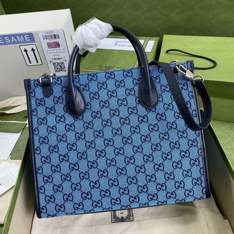 Gvc*1 Les Pommes Large Tote Replica Blue 659980