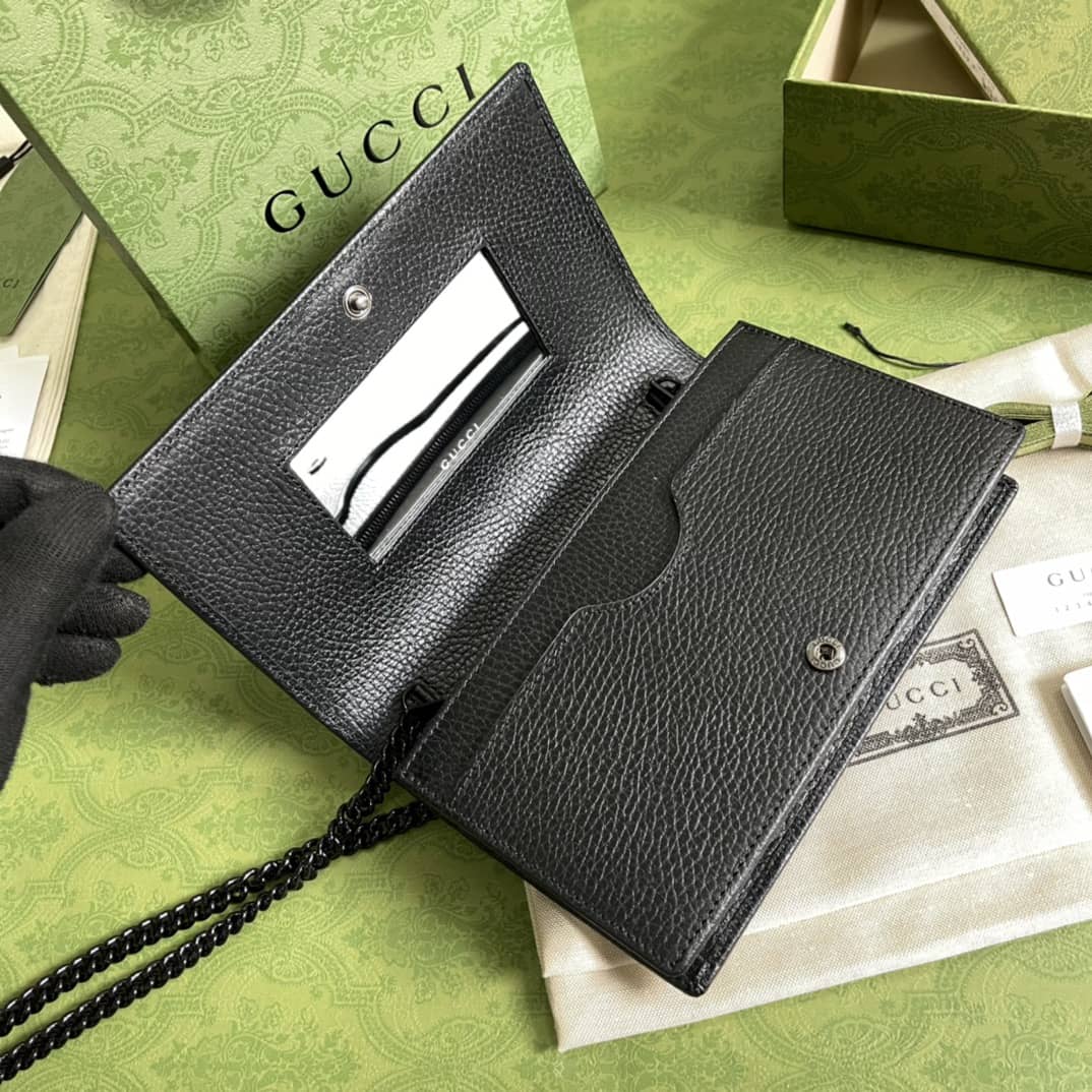 Gvc*1 Marmont GG Leather Mini Chain Bag Replica 497985