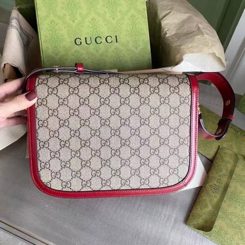 Gvc*1 Horsebit 1955 Shoulder Bag Replica Red 602204