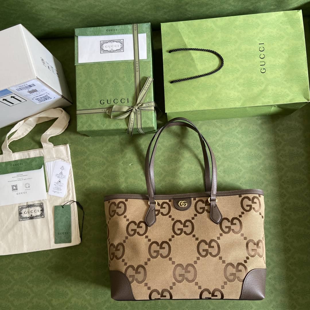 Gvc*1 Ophidia Jumbo GG Canvas Medium Tote Bag 631685 Replica