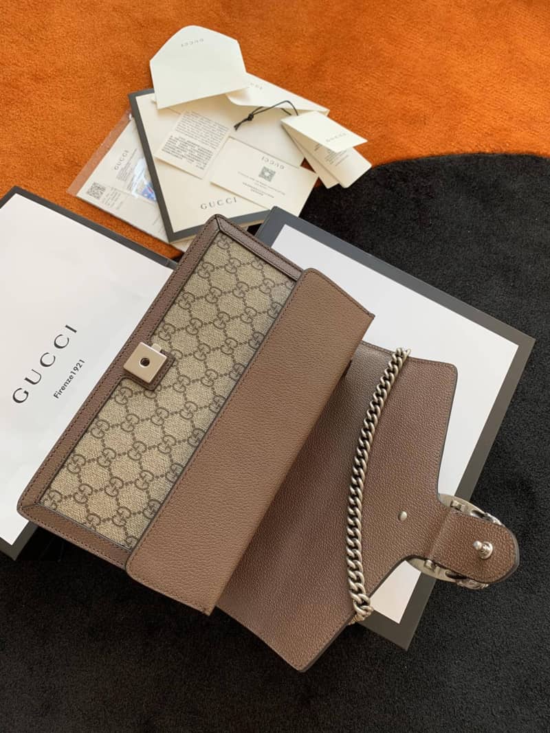 Gvc*1 Dionysus GG Top Handle Bag Replica Brown 621512