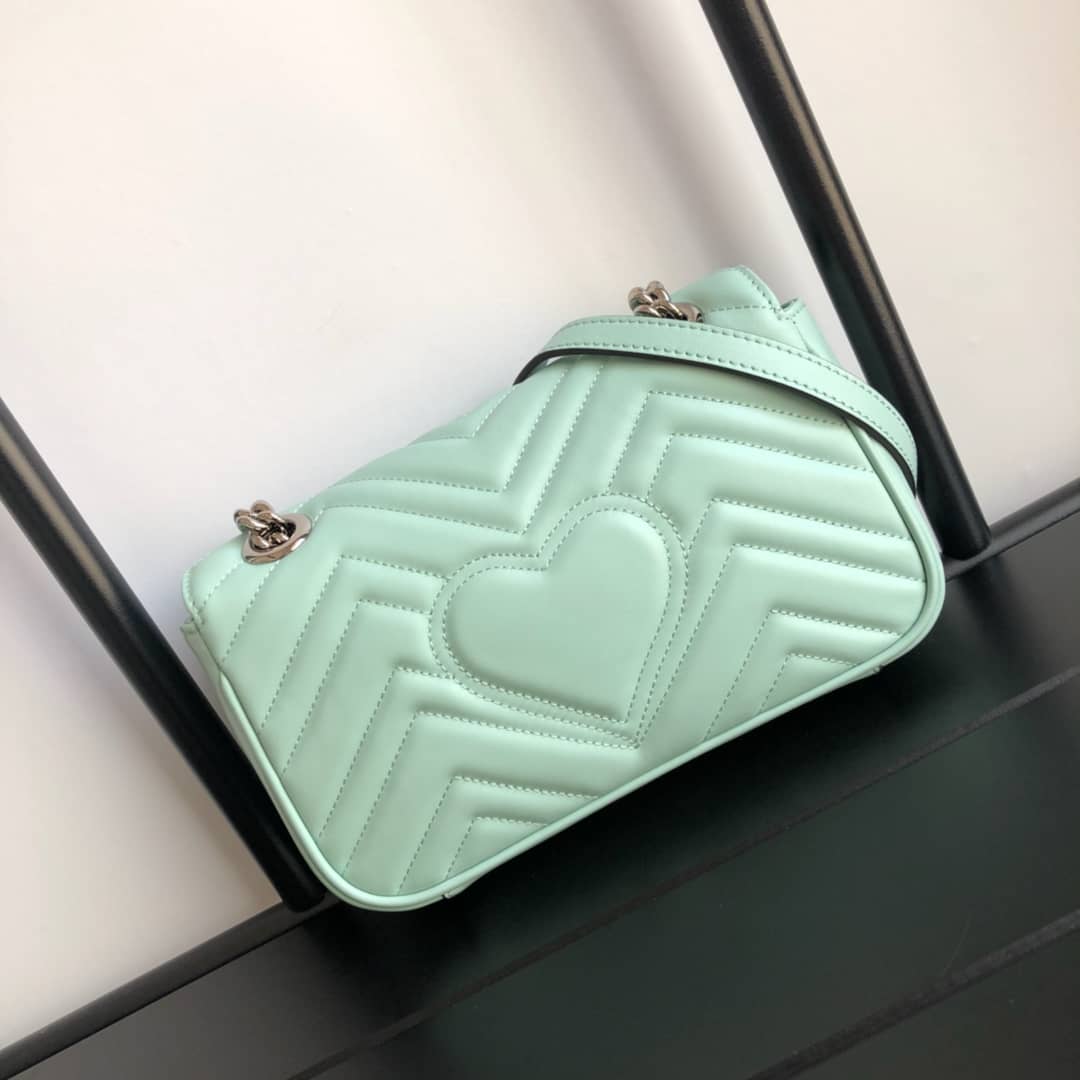 Gvc*1 GG Marmont Mini Matelasse Shoulder Bag Replica Green 446744