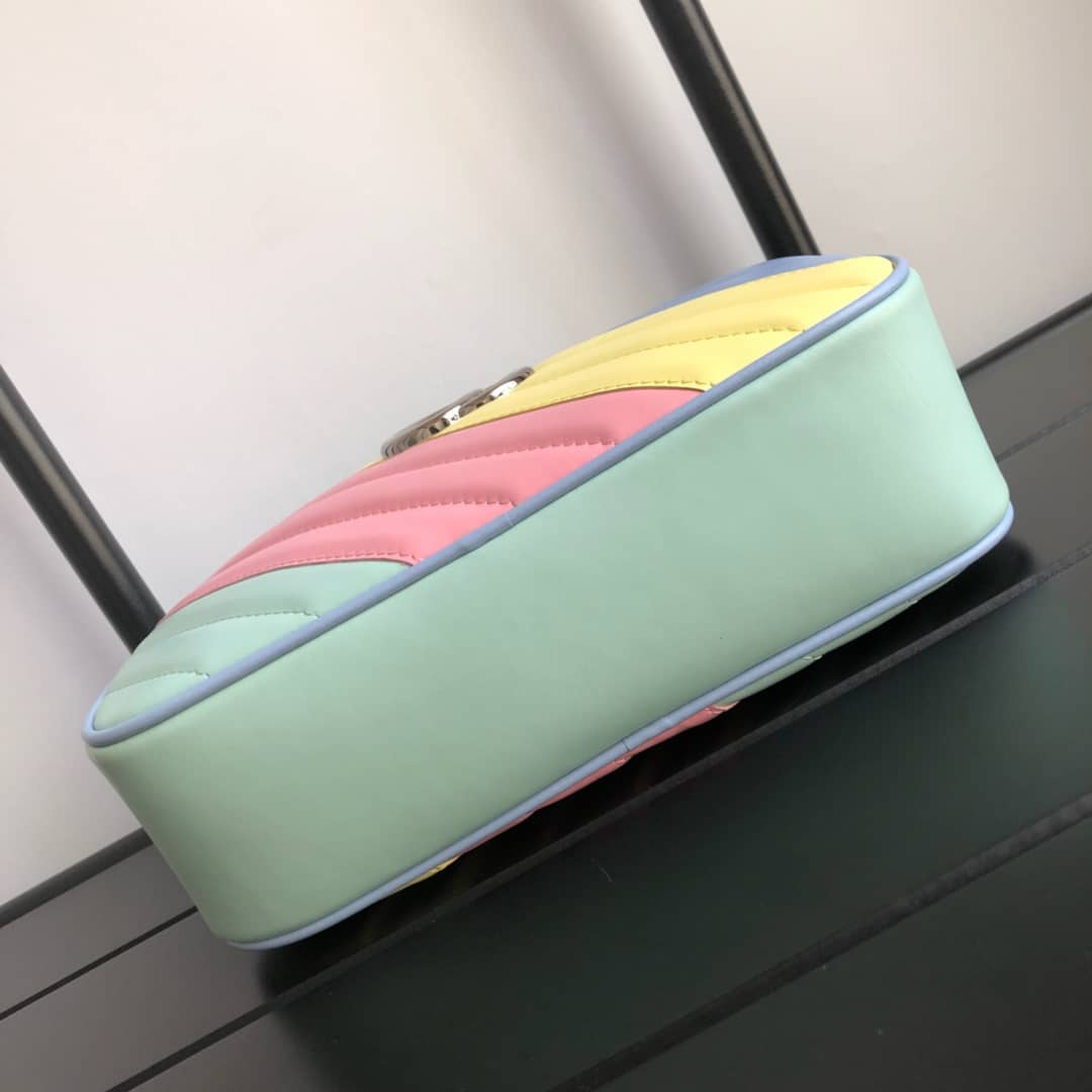 Gvc*1 GG Marmont Small Shoulder Handbag Camera Bag Replica Colorful 447632