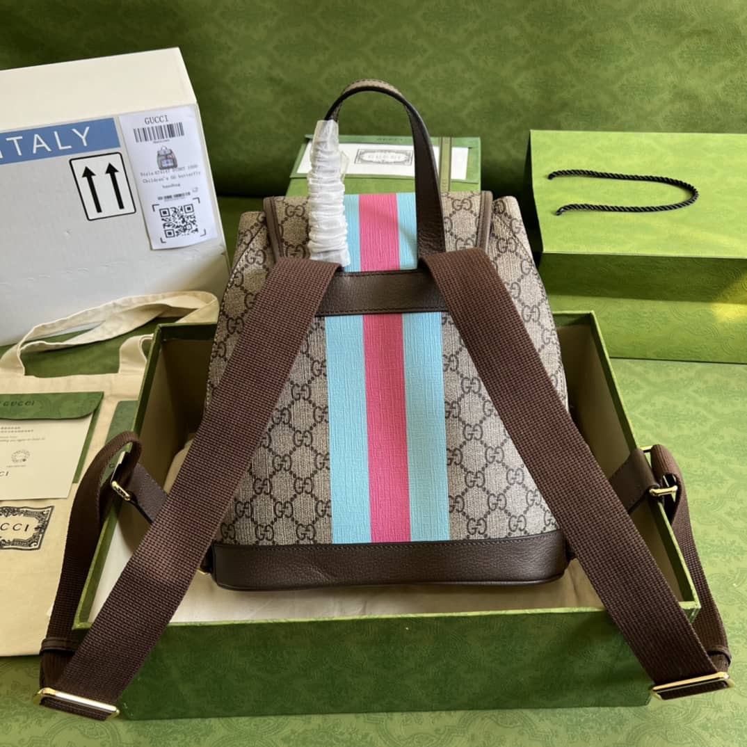 Gvc*1 Interlocking GG Svp*me Backpack Beige Replica 674147