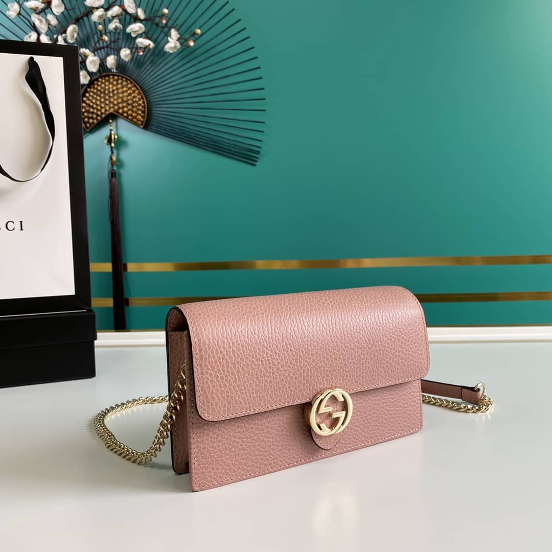 Gvc*1 Interlocking Crossbody Bag Chain Wallet Replica 510314