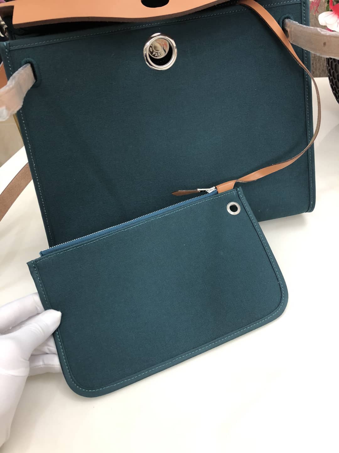 Replica H**me5 Birkin Bag 31 Canvas Leather HerBag