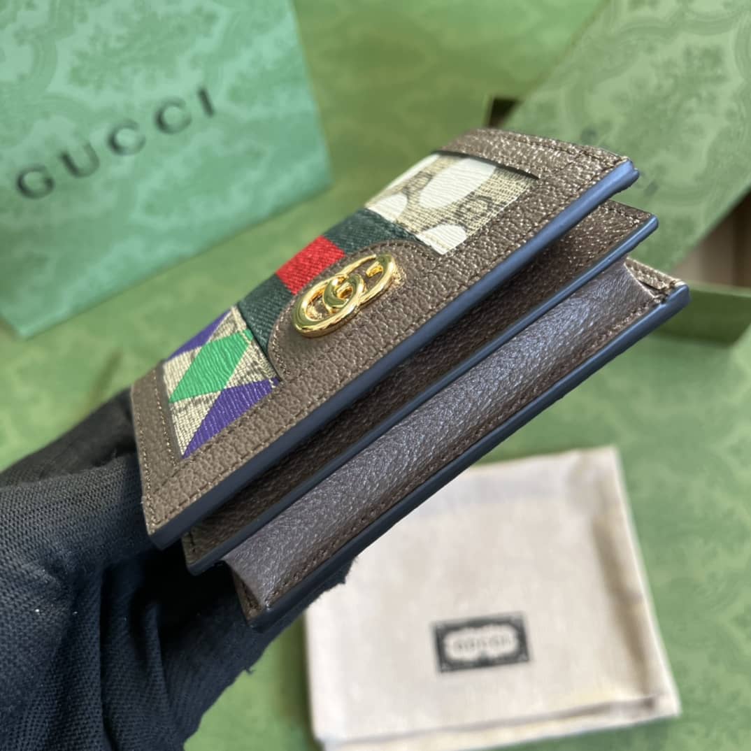 Gvc*1 Ophidia GG Card Case Wallet Replica 523155