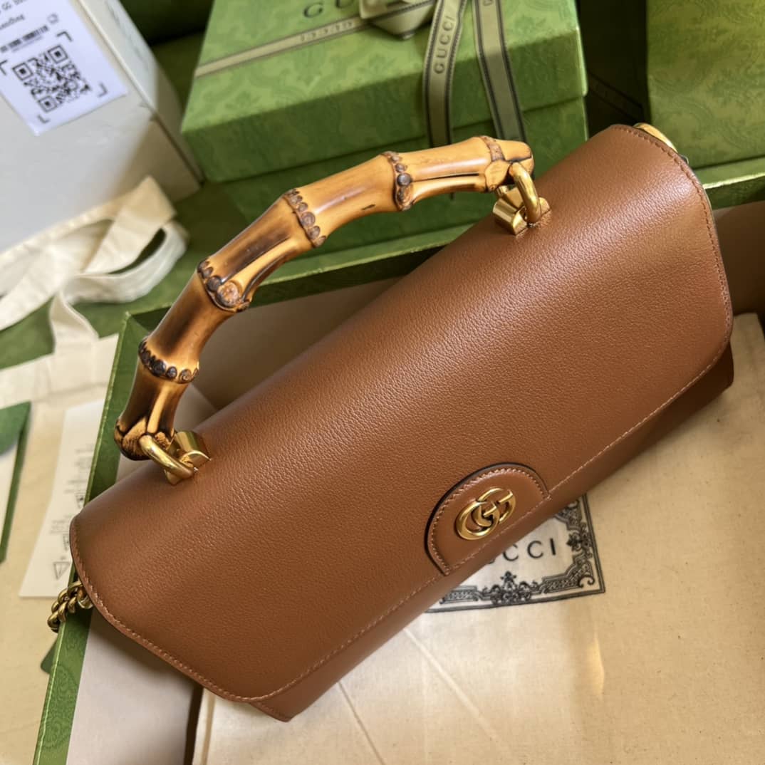 Gvc*1 GG Large Top Handle Bag With Bamboo 675795 Replica