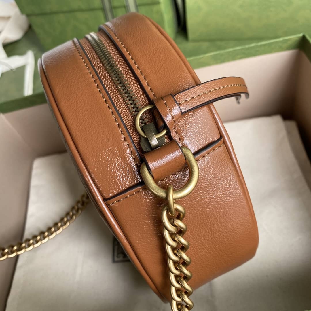 Gvc*1 Crossbody Dupe Marmont GG Matelasse Mini Round 550154