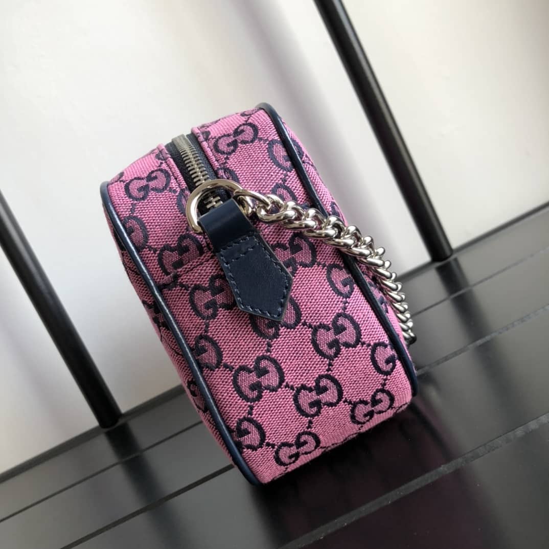 Gvc*1 GG Marmont Small Shoulder Handbag Camera Bag Replica Pink 447632