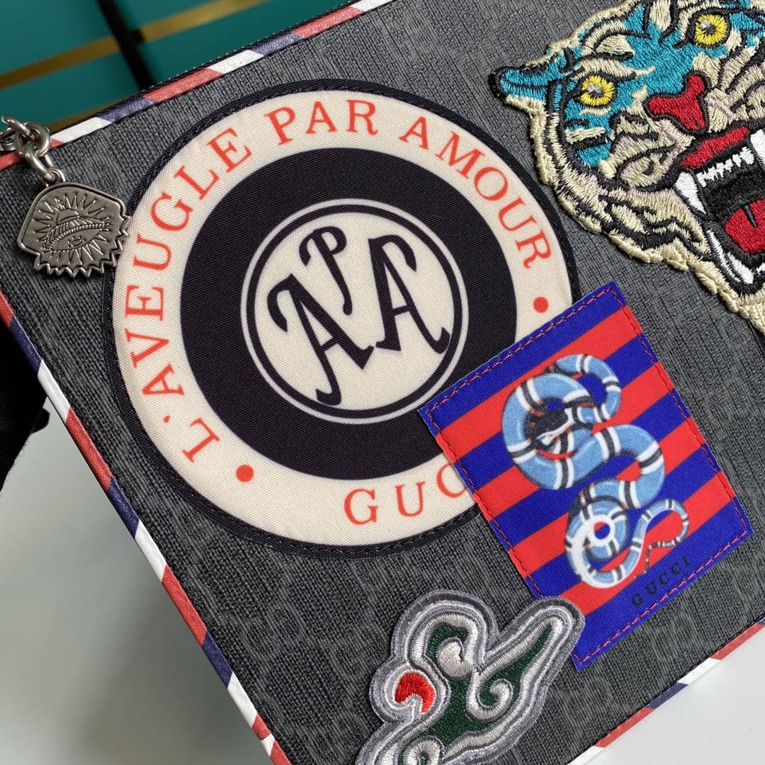 Gvc*1 Mens Night Courrier GG Svp*me Pouch Replica 496346