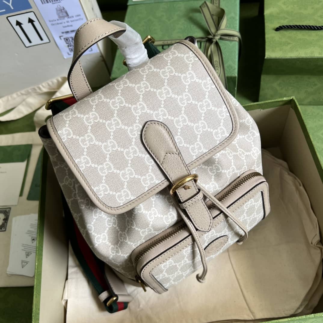 Gvc*1 Backpack With Interlocking G White 674147 Replica