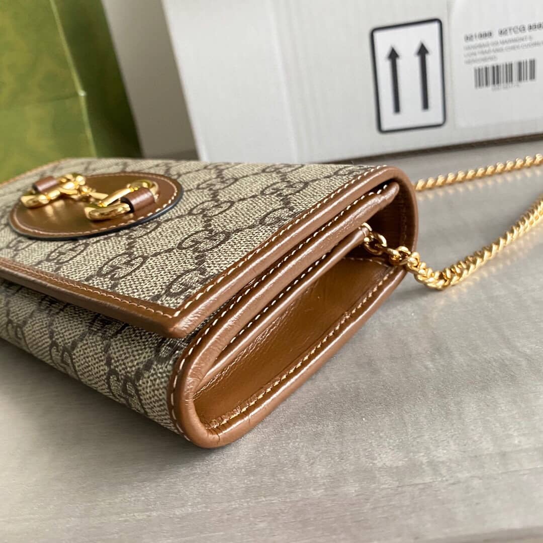 Gvc*1 Horsebit 1955 Zip Around Wallet With Chain Replica 621888