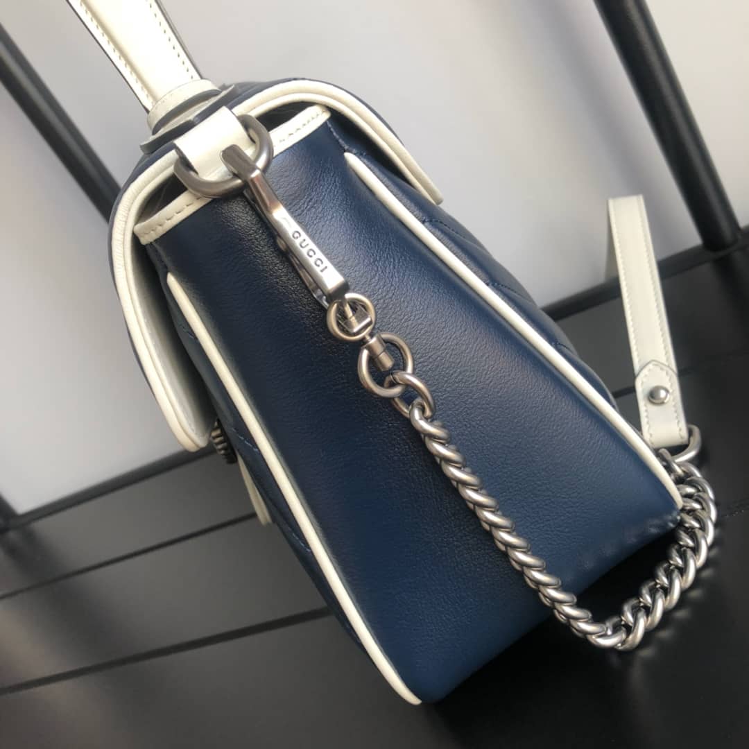 Gvc*1 Marmont Small Handle Shoulder Bag Replica Blue 498110
