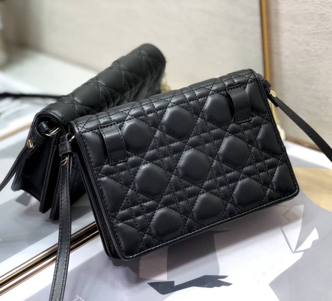 Lady D10r Dupe Cannage Calfskin Pouch