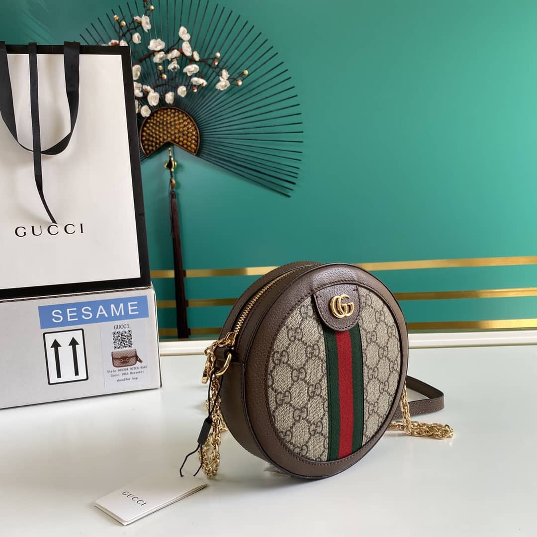 Gvc*1 Ophidia Mini GG Round Shoulder Bag Replica 550618
