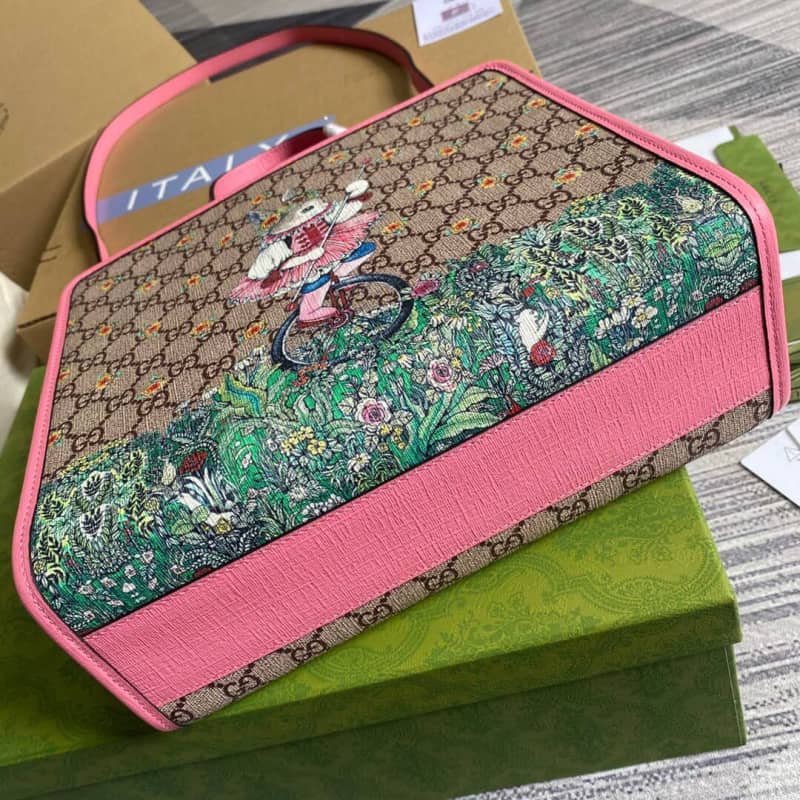 Gvc*1 Svp*me Canvas Children Yuko Higuchi Tote Replica Pink 630542