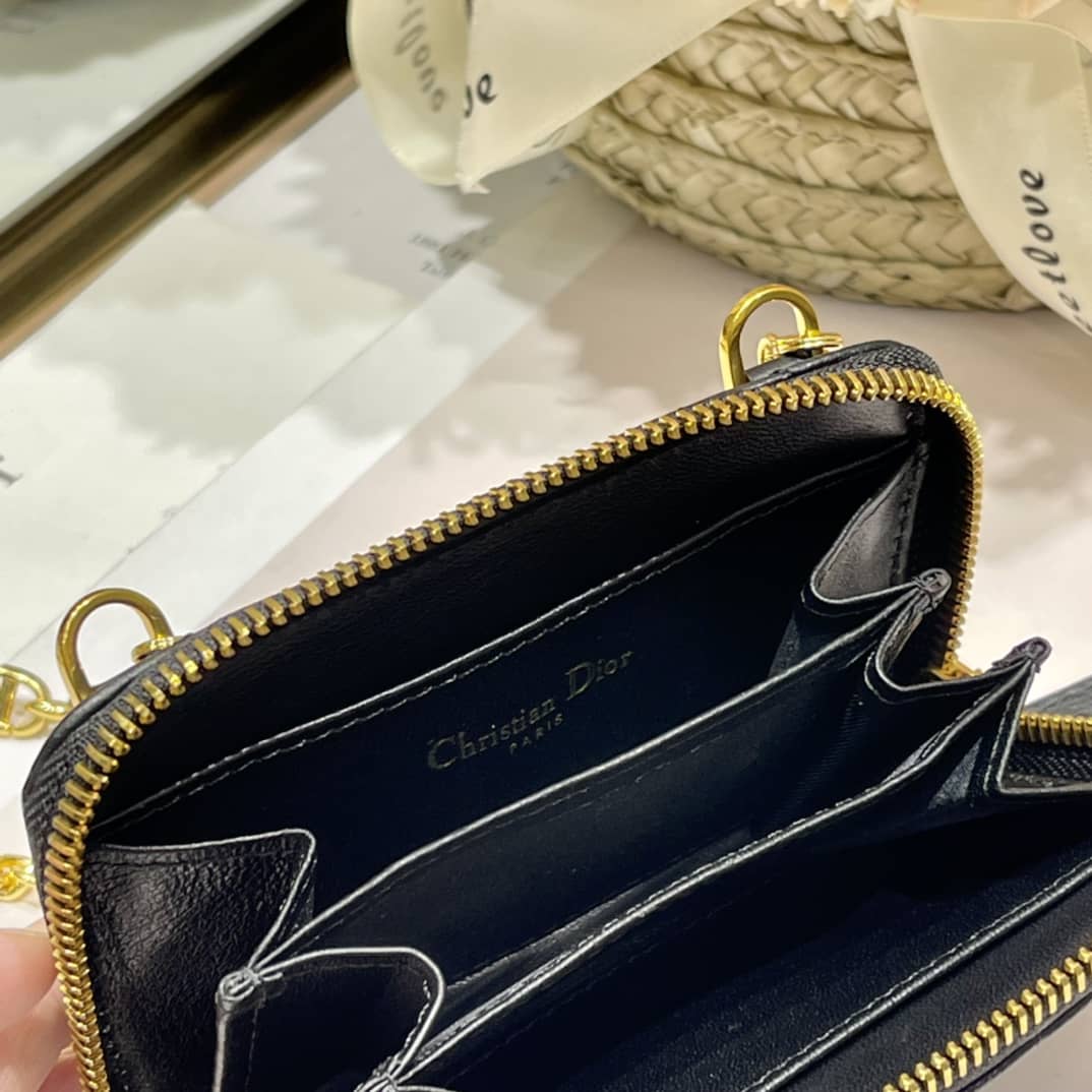 Top Chr1st1an D10r Replica Zipper Wallet