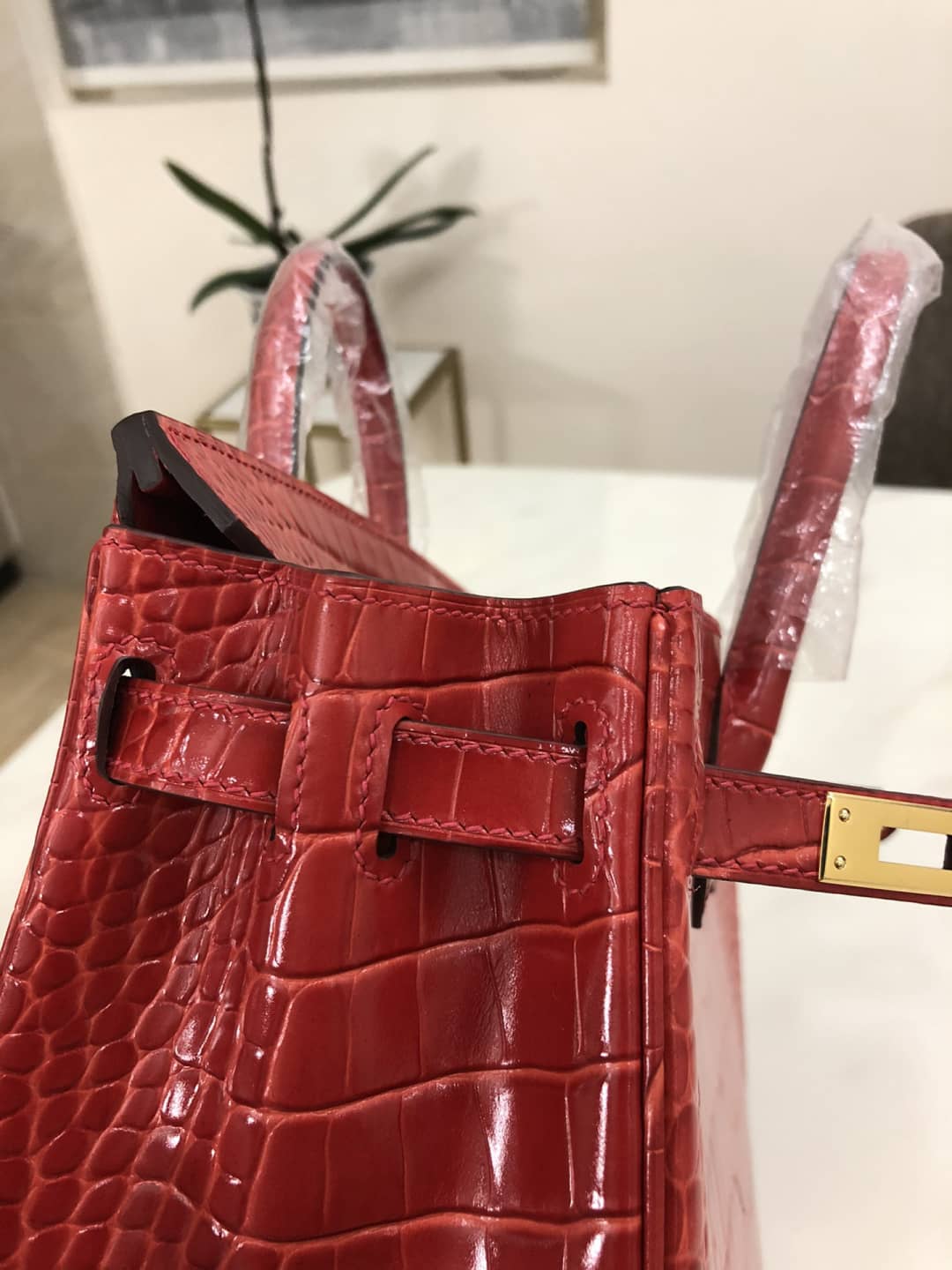 H**me5 Birkin 25CM Crocodile Shiny Replica Bag