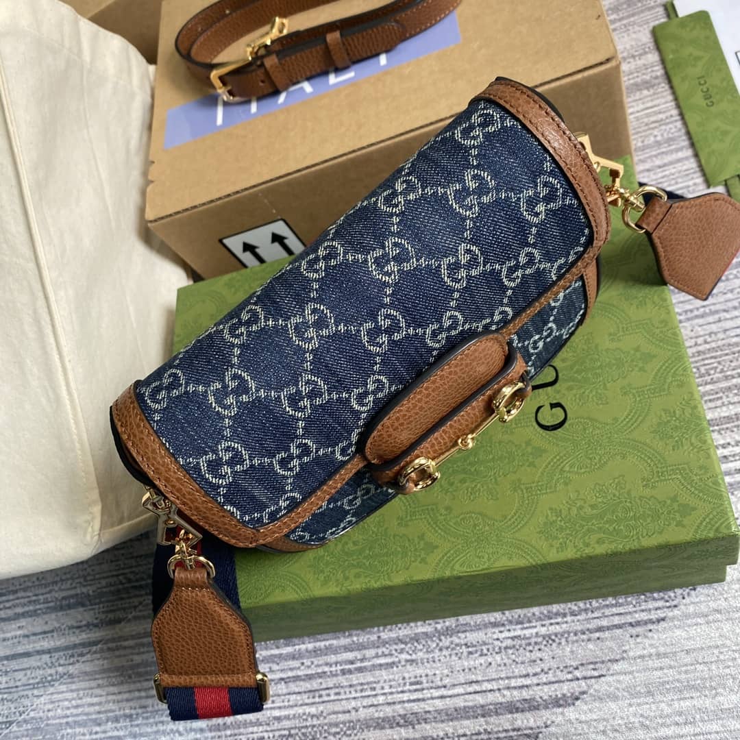 Gvc*1 1955 Horsebit Svp*me GG Canvas Mini Shoulder Bag Replica 658574
