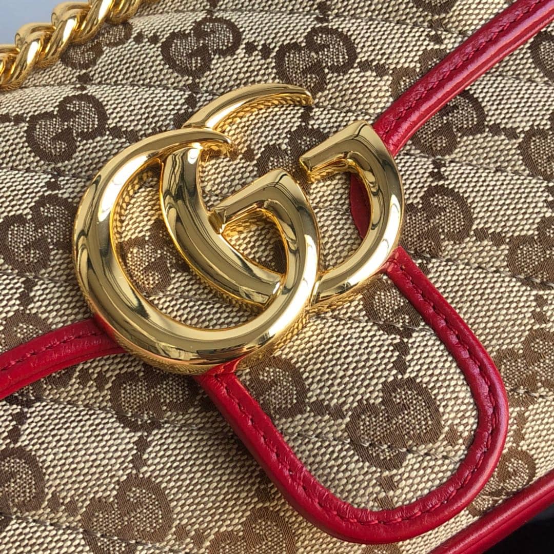 Gvc*1 GG Marmont Mini Matelasse Shoulder Bag Replica White 446744