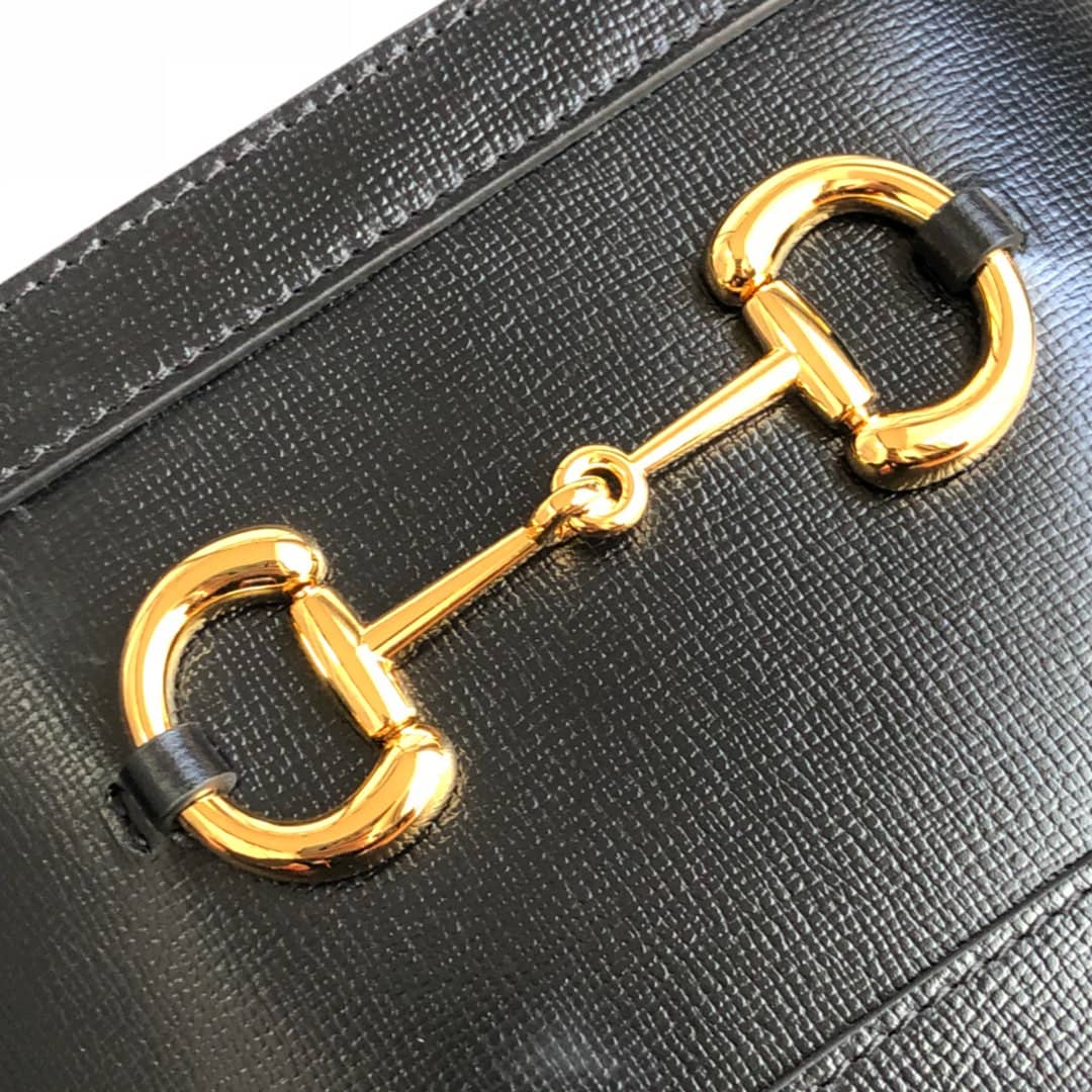 Gvc*1 1955 Horsebit Bucket Bag Replica Yellow Black 602118