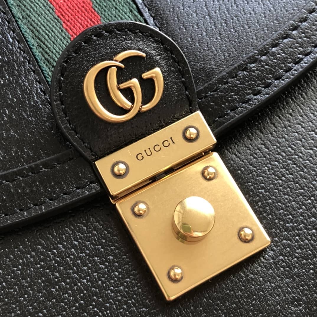 Gvc*1 Ophidia Small Top Handle Bag Replica Black 651055