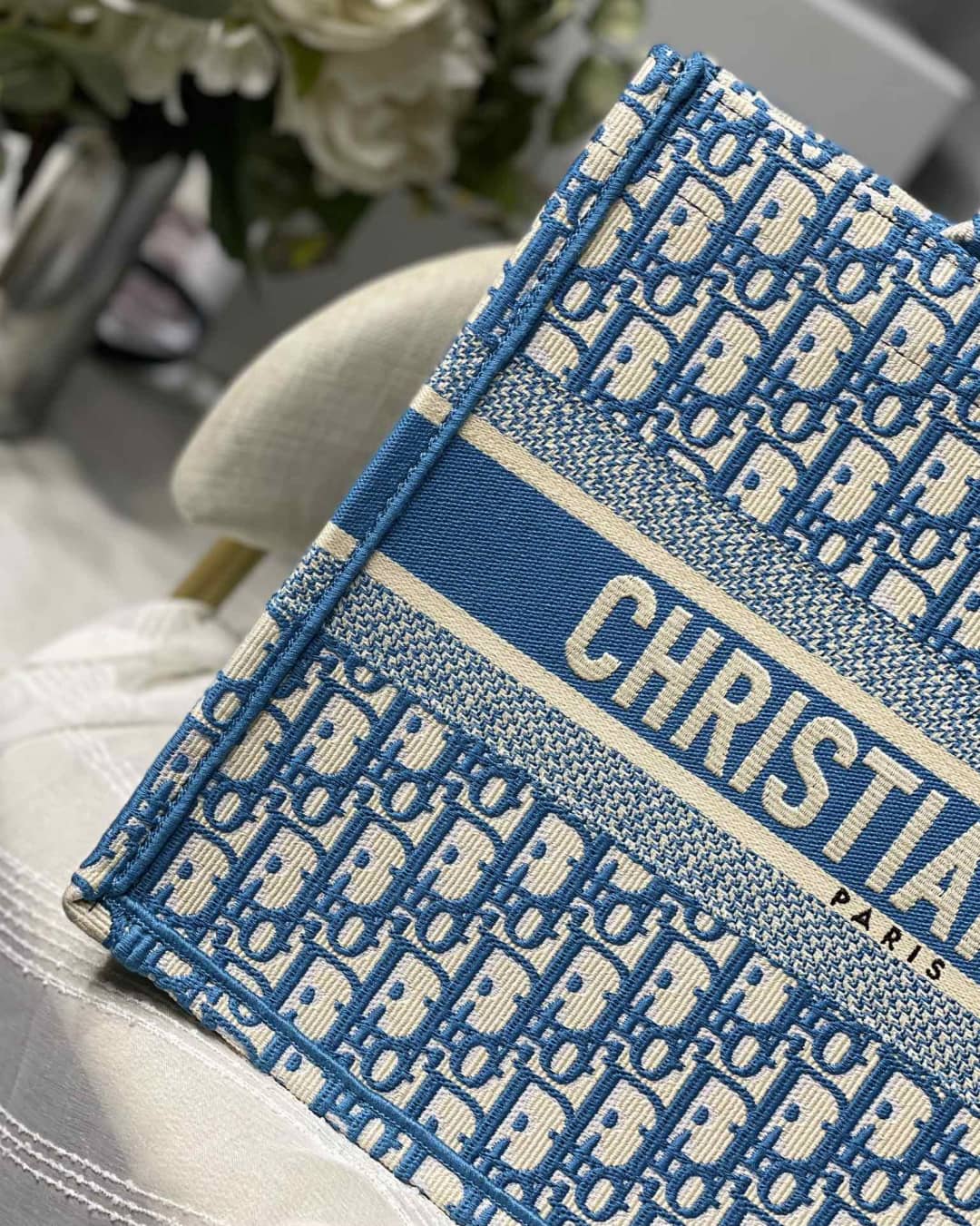 Chr1st1an D10r CD Book Embroidery Replica Tote