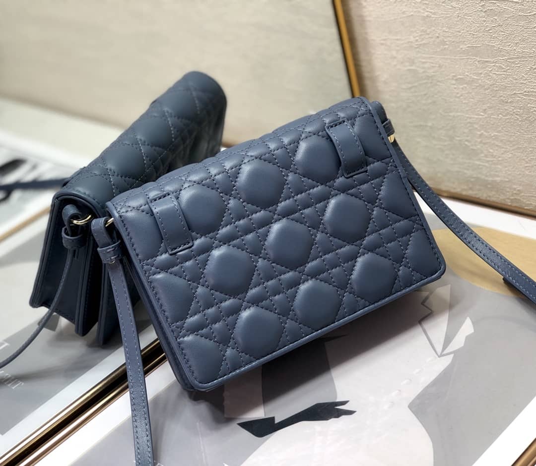 Lady D10r Dupe Cannage Calfskin Pouch