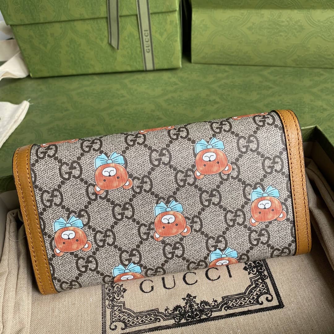 Gvc*1 Kai Leather Logo Long Wallet Replica 660509