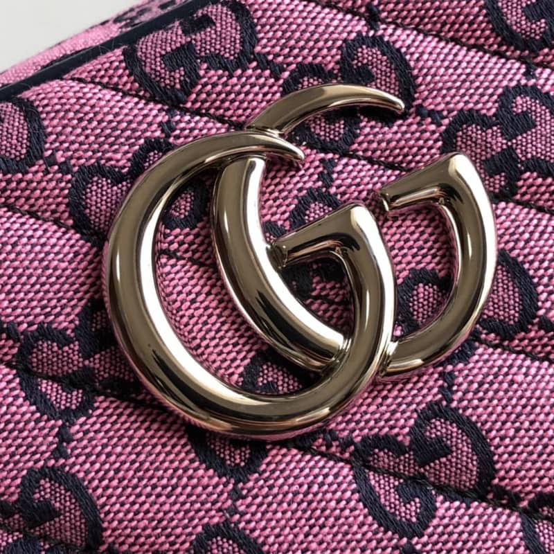 Gvc*1 GG Marmont Small Shoulder Handbag Camera Bag Replica Pink 447632