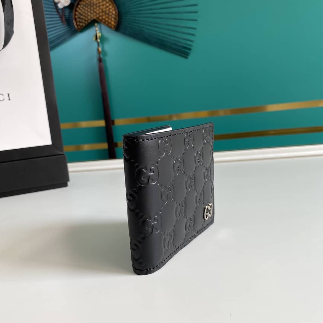 Gvc*1 Signature Bi Fold Calfskin Embossed Wallet 473916