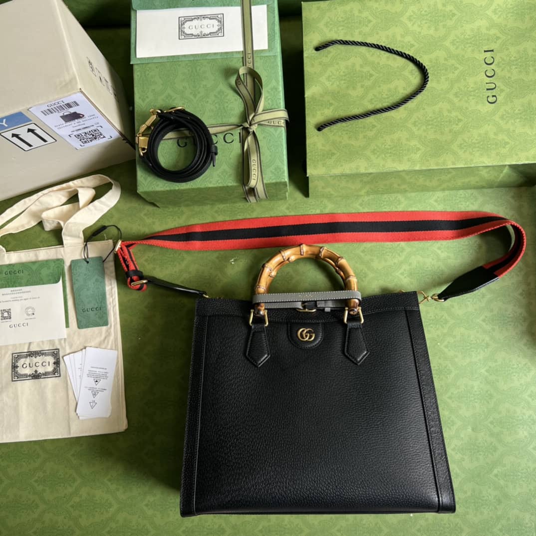 Gvc*1 Diana Medium Black 678842 Replica Tote Bag