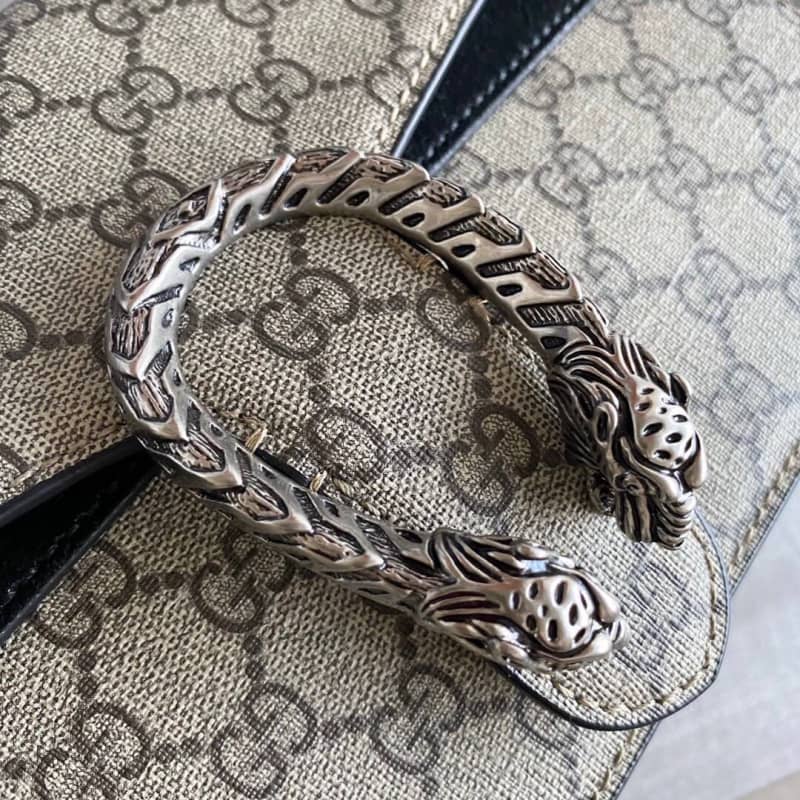 Gvc*1 GG Svp*me Dionysus Chain Replica Shoulder Bag Gray Black 400249