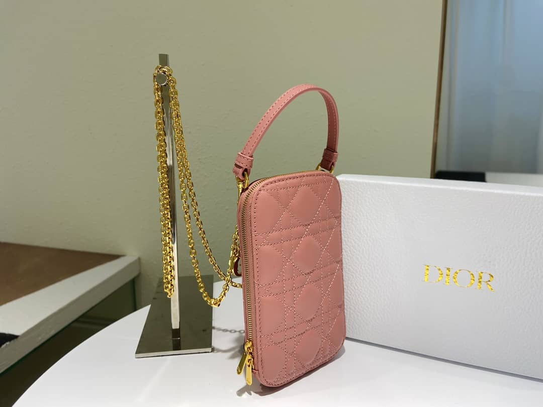 Lady D10r Dupe Lambskin 18CM Phone Holder