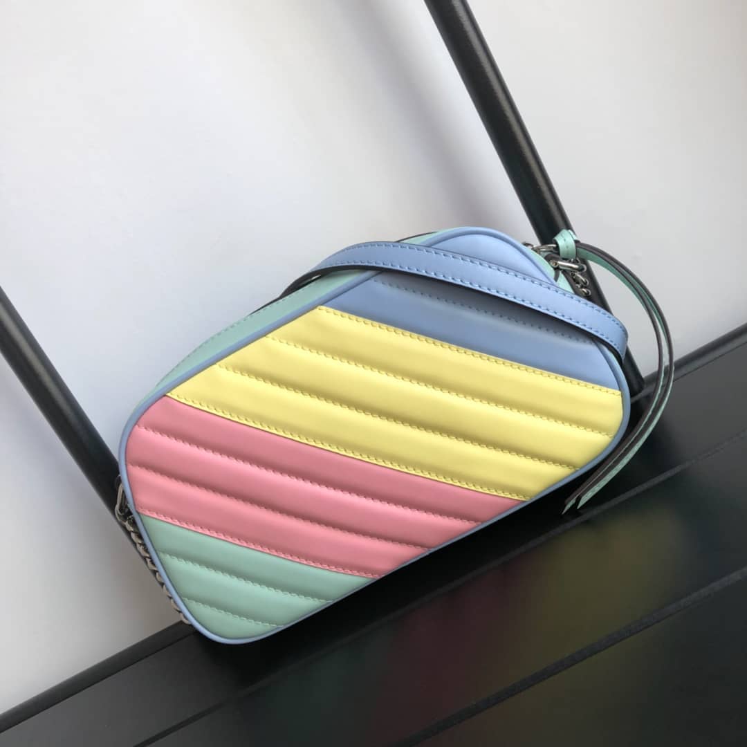 Gvc*1 GG Marmont Small Shoulder Handbag Camera Bag Replica Colorful 447632