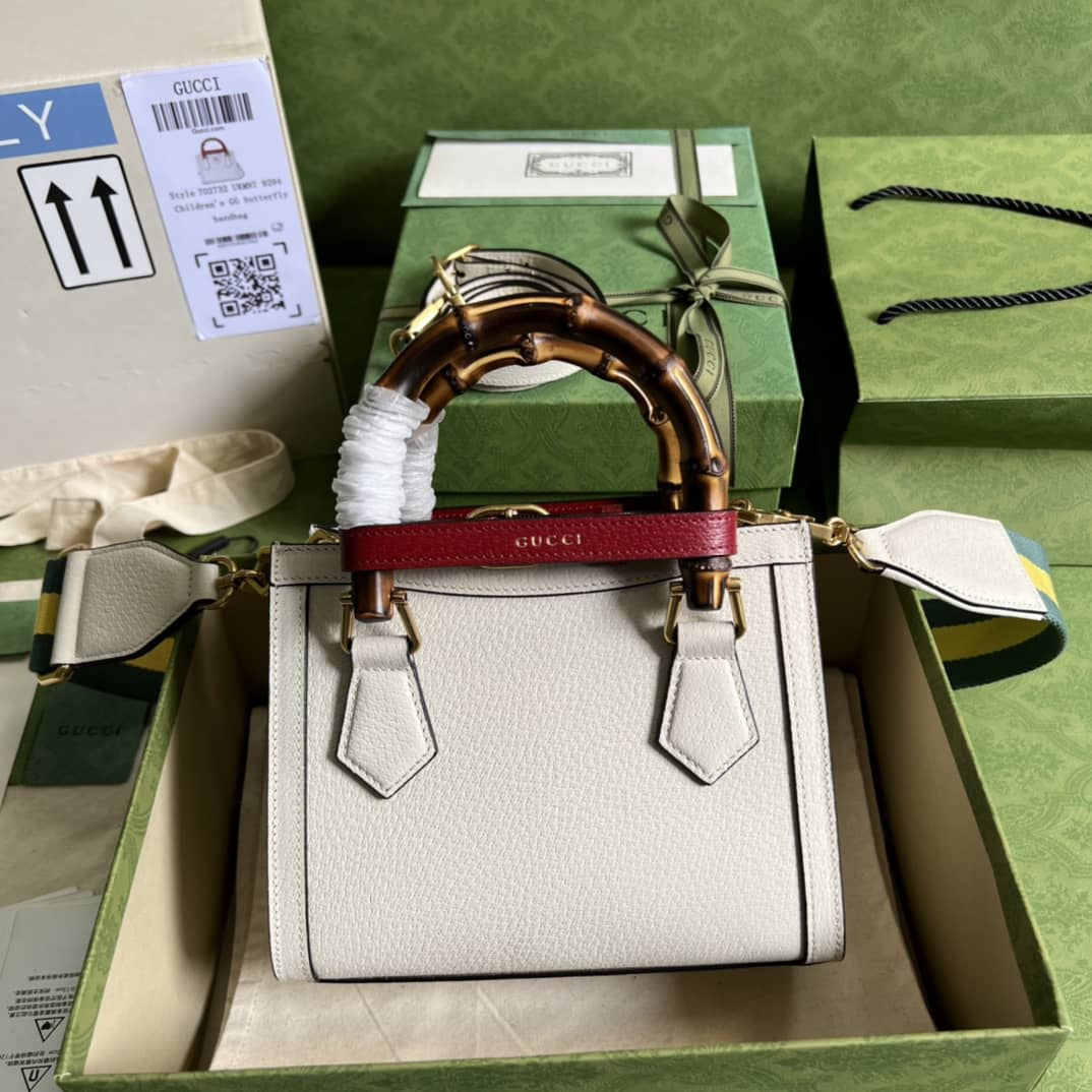 Gvc*1 Diana Mini Tote White 702732 Replica Bag