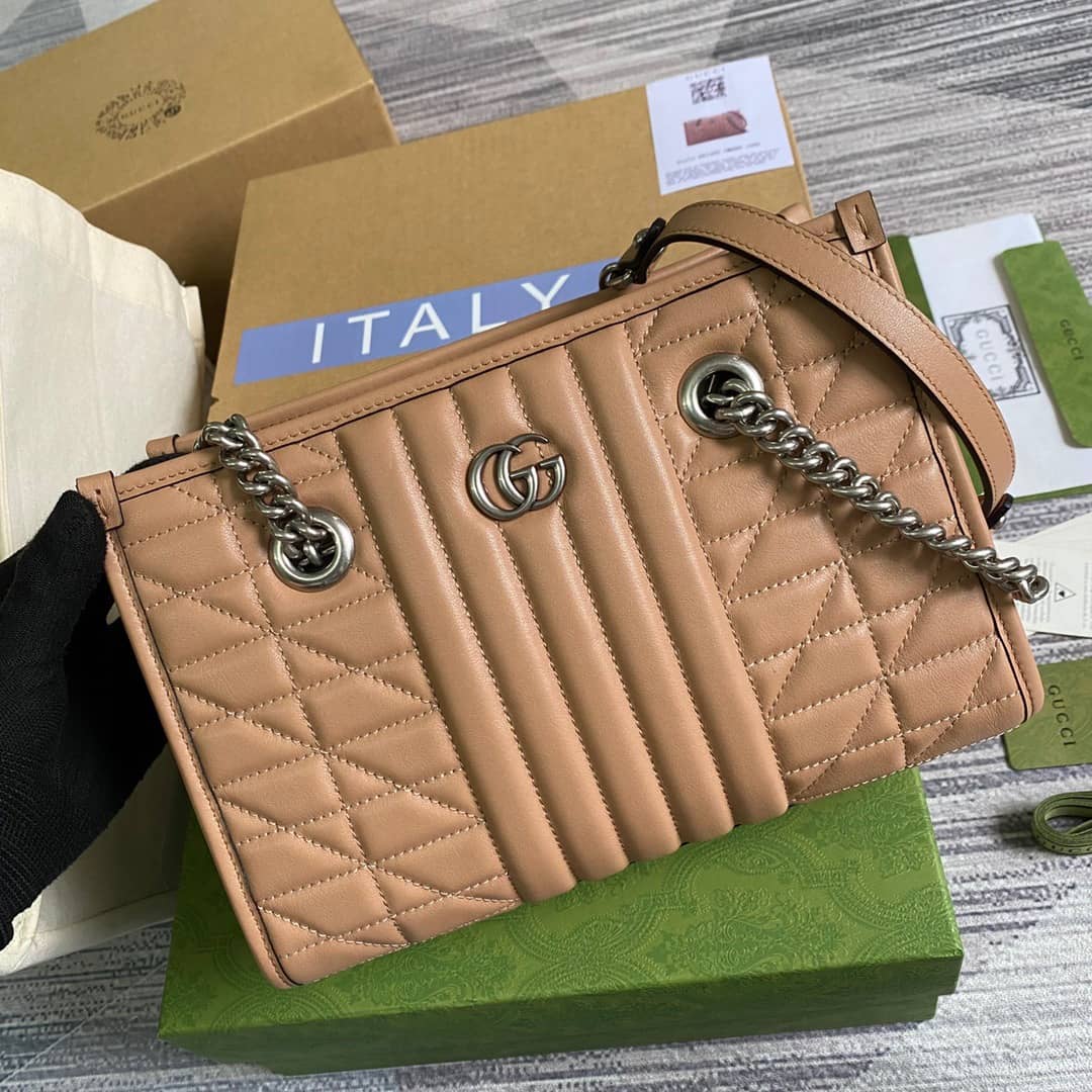 Gvc*1 GG Marmont Small Tote Replica Brown 681483